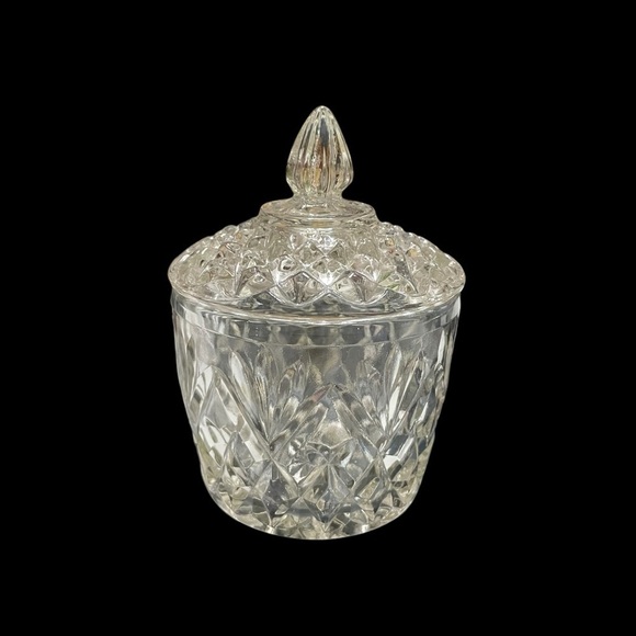 Vintage Gorham Cherrywood Crystal Candy Dish/Jar 5.5” tall with the lid 3.5”wide - Picture 4 of 9
